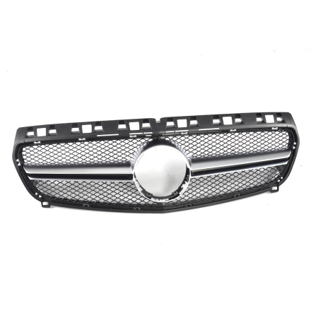 Nt Grill med mittenribba i silver till Mercedes-Benz A Class W176, Pre Facelift, 2013-2015